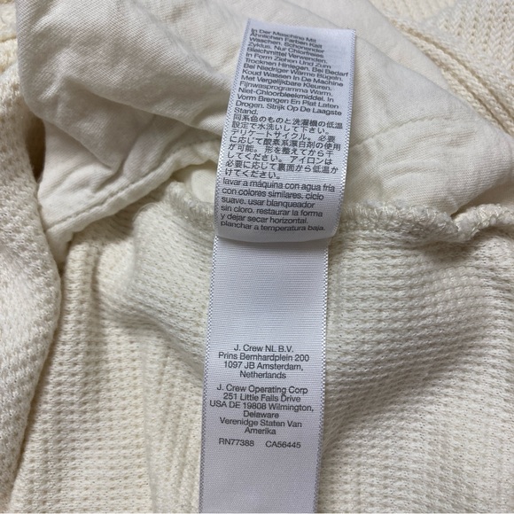 Madewell knit cream sweater womens medium 100% cotton pockets - Picture 9 of 15